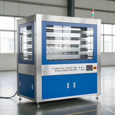Línea de capa ultravioleta de 10 hojas máquina 50HZ 2m/Min Speed del almacenamiento de la placa