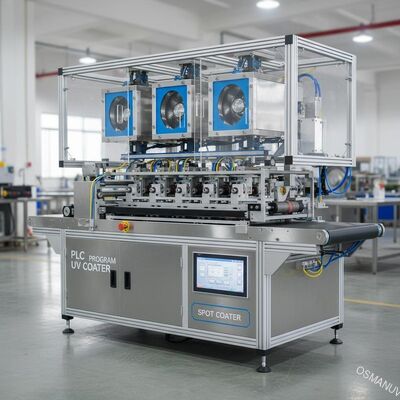 Máquina de pintar ultravioleta del punto de la máquina de capa del rodillo del programa del PLC
