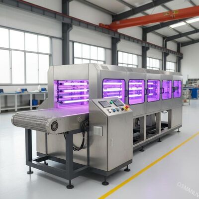 Máquina de irradiación UV con cinturón de malla 1 - 10 m/min