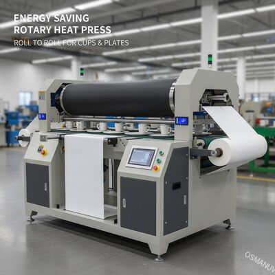 Rollo rotatorio ahorro de energía de la máquina de la prensa del calor a rodar para las placas de las tazas