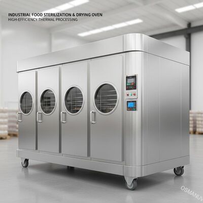 Esterilización industrial de alimentos y horno de secado.