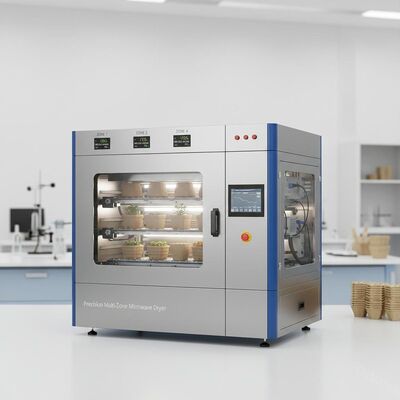 Secador de microondas multizona de precisión con retroalimentación de humedad en tiempo real para moldeo de pulpa de alta calidad