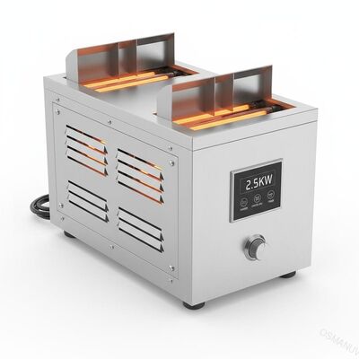 Acero inoxidable 2.5KW máquina secadora de infrarrojos Dirección horizontal vertical del flujo de aire
