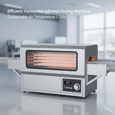 Máquina de secado de infrarrojos horizontal eficiente Temperatura del aire personalizable 0-200C