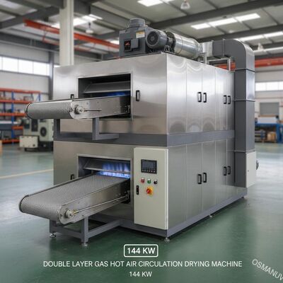 Máquina de secado por circulación de aire caliente a gas de doble capa para transportador 1320, 144 Kw