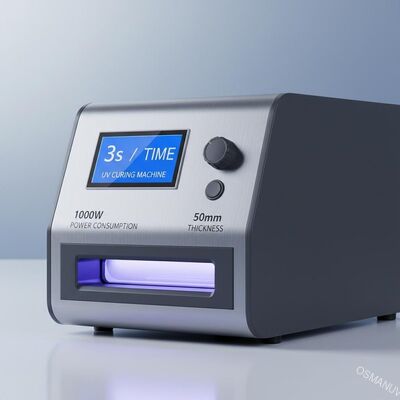 3 s / tiempo Máquina de curado UV 1000W Consumo de energía 50 mm de espesor
