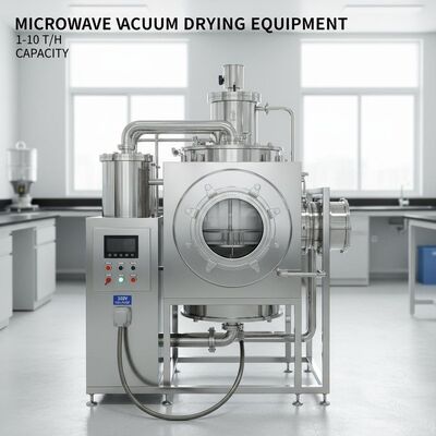 Equipo de secado al vacío de microondas de 1 a 10 T/h de capacidad - 380 V de tensión