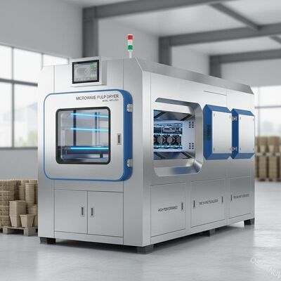 Máquina de secado de microondas innovadora de alto rendimiento que ahorra tiempo para moldear celulosa