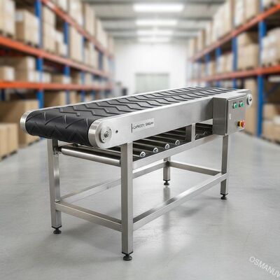 Máquina de cinta transportadora con cinta de caucho de acero inoxidable Capacidad 50 kg/h