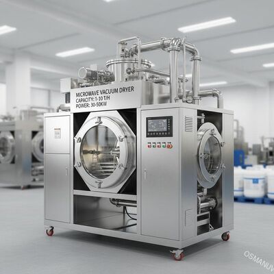 Equipo de secado al vacío de microondas personalizado de 30-50KW Capacidad 1-10T/H