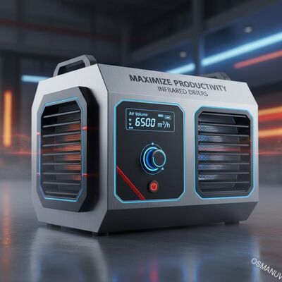 Maximice la productividad con los secadores infrarrojos Volumen de aire 0-9999m3/h
