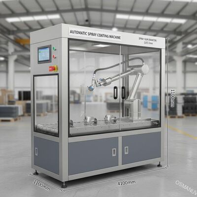 1100 mm * 410 mm * 1100 mm Máquina automática de recubrimiento por rociado con diámetro de pistola de rociado de 1,0-1,5 mm