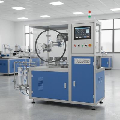 Máquina de recubrimiento por rociado de 0-180° con sistema de control PLC/HMI para un grosor de recubrimiento de 0,1-3 mm