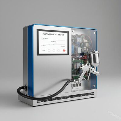Sistema de control PLC/HMI Máquina de recubrimiento por rociado para pistola de rociado manual ancho de rociado 0-1000 mm