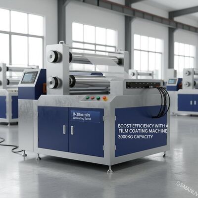 Aumentar la eficiencia con una máquina de recubrimiento de película 3000KG Capacidad 0-30m/min Velocidad de laminación