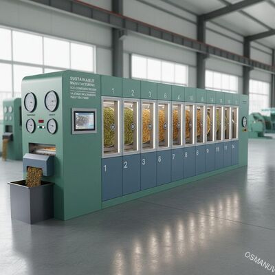Fabricación sustentable Diseño con conciencia ecológica Máquina de secado de microondas de 14 etapas para alimentos de mar de pulpa
