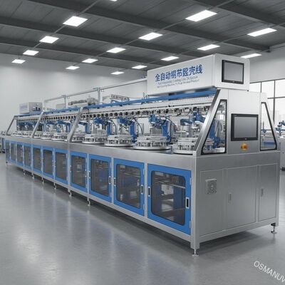 Máquina de recubrimiento de espín de línea de recubrimiento automática completa de 24 estaciones para productos moldeados en celulosa