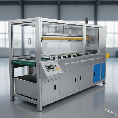 Máquina de recubrimiento de cortinas de ancho de 1000 mm para el tratamiento de la superficie de los rodillos de pulido 0-50m/min