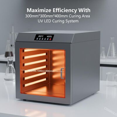 Maximice la eficiencia con el sistema de curado UV LED de área de curado de 300 mm * 300 mm * 400 mm