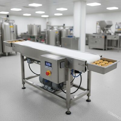 Máquina de cinta transportadora de 220 V con control PLC para el procesamiento de alimentos