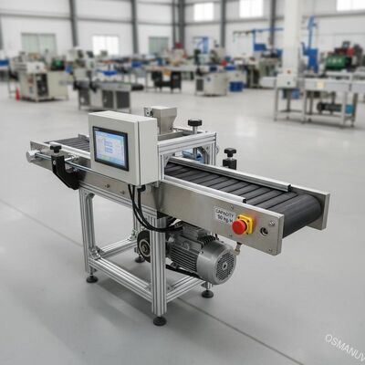 Máquina de cinta transportadora accionada por un servomotor con capacidad de control PLC de 50 kg/h