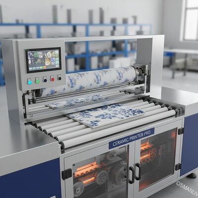 Máquina de transferencia de calor rotativa de transmisión de rodillos de cerámica para impresión personalizada