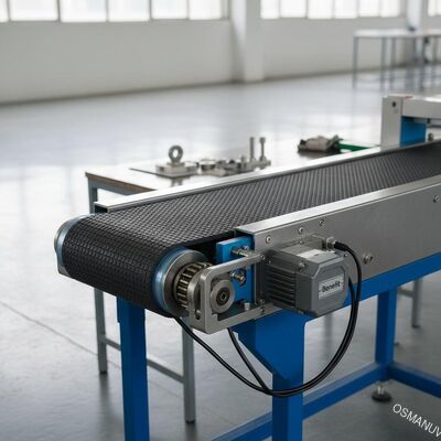 Máquina de cinta transportadora con cinta de goma automática y servomotor para beneficio
