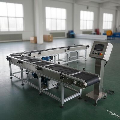 Sistema de transporte por cinta de 50 kg/h con control automático de velocidad