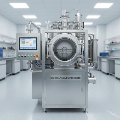 Sistema de secador de microondas controlado por PLC con construcción de acero inoxidable
