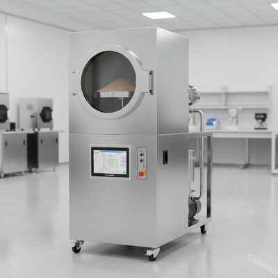Equipo de secado al vacío por microondas de acero inoxidable con control PLC para materiales a granel