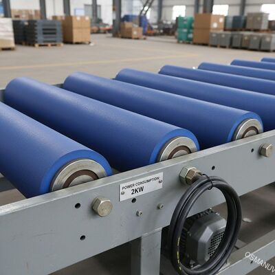 Rodillos transportadores de carga pesada con consumo de energía de 2 kW y revestimiento de rodillos