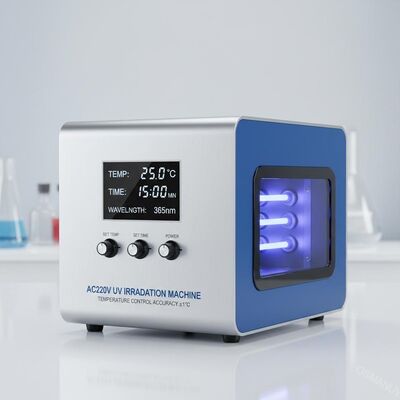 Máquina de irradiación UV AC220V con precisión de control de temperatura ±1C y longitud de onda 365nm