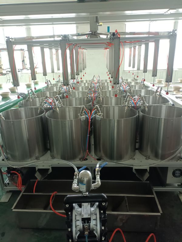 Línea interna de recubrimiento de espín para productos de moldeo de celulosa - Máquina de recubrimiento de precisión totalmente automática