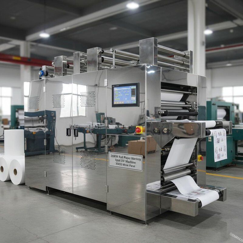 200KW papel de rollo de la pintura UV de la máquina de impresión spot 304ss panel espejo