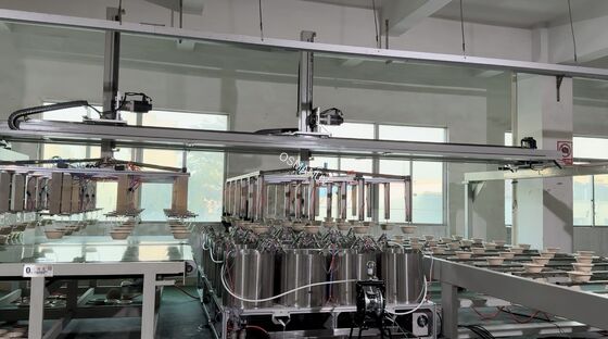 12-Station Spin Coating Line for Bagasse Tableware with Integrated Coating and Drying Production System