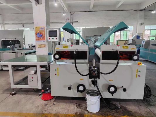Máquina de recubrimiento de superficie de vidrio y láminas metálicas de doble rodillo