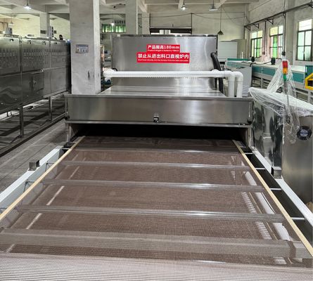Túnel de secado industrial por microondas para frutas, hierbas y moldeo de pulpa - Secado uniforme de alta eficiencia