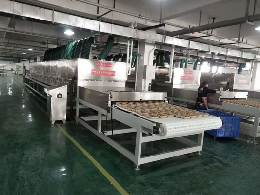 Máquina de secado de microondas para alimentos industrial de 380 V 10 m/min para suelo de cartón